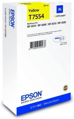 EPSON Tintenpatrone XL yellow T755440 WF 8010/8090 4000 Seiten