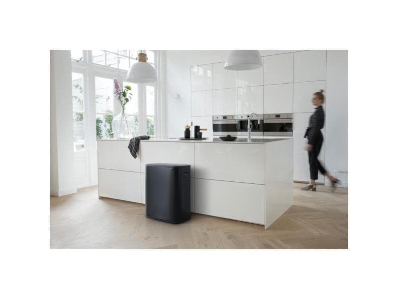 Brabantia Recyclingbehälter Bo Touch Bin 60 Liter, Schwarz matt