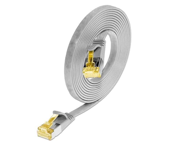 Wirewin Slimpatchkabel Cat 6A, U/FTP, 0.5m, Grau, Farbe: Grau, Form: Flach, Zusatzfunktionen: Mit Klinkenschutz, Längenaufdruck auf Stecker, Länge: 0.5 m, Anschlüsse LAN: RJ45 - RJ45, Produkttyp: Slimpatchkabel