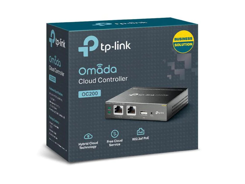 TP-Link WLAN Controller OC200, Anzahl integrierte Lizenzen: 99999 ×, Max. Anzahl Access Points: 50 ×, Montage: Desktop, Spannungsversorgung: 802.3af/at PoE or Micro USB?DC 5V/Minimum 1A?max. 50 access points / 1000 clientsKeine Lizenz nötig