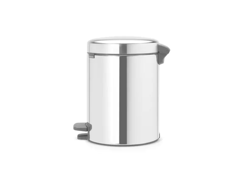 Brabantia Kosmetikeimer NewIcon 5 l, Brilliant Steel, Anzahl Behälter: 1, Breite: 205 mm, Farbe: Silber, Form: Rund, Material: null, Höhe: 291 mm