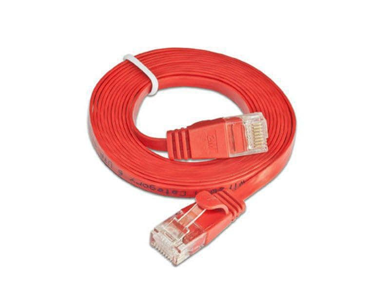 Wirewin Slimpatchkabel Cat 6, UTP, 3 m, Rot, Farbe: Rot, Form: Flach, Zusatzfunktionen: Mit Klinkenschutz, Längenaufdruck auf Stecker, Länge: 3 m, Anschlüsse LAN: RJ45 - RJ45, Produkttyp: Slimpatchkabel