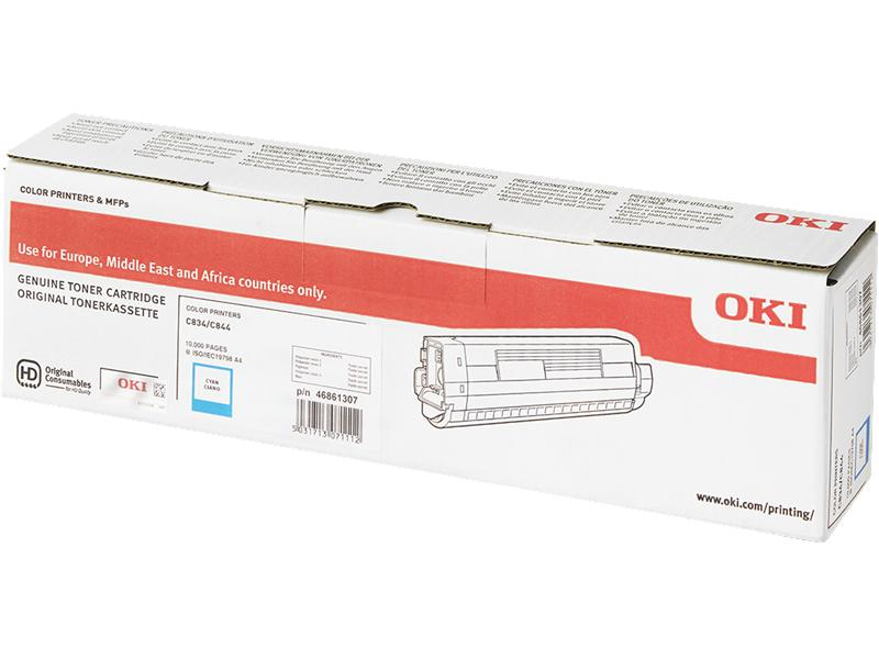 OKI Toner cyan 46861307 C834/844 10'000 Seiten