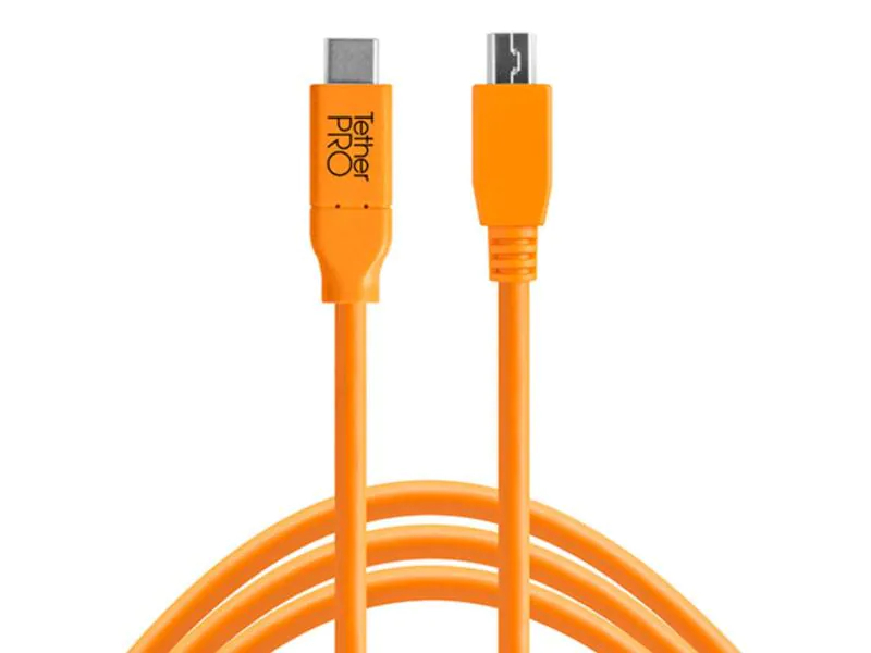 Tether Tools Kabel TetherPro USB-C / 2.0 Micro-B 5-Pin 4.6 Meter ? orange, Zubehörtyp: Kabel