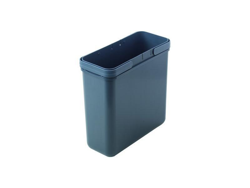 Müllex Abfalleimer 16 l, Grau, ohne Deckel, Anzahl Behälter: 1, Farbe: Grau, Form: Quadratisch, Material: Kunststoff, Fassungsvermögen: 16 l, Passend zu EURO BOXX / TRIOXX
