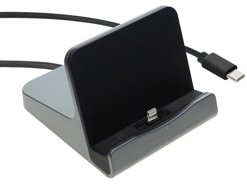 FTM Ladestation Tablet Lightning 20W, Gleichzeitige Ladevorgänge: 1 ×, Kompatible Hersteller: Apple, Detailfarbe: Grau