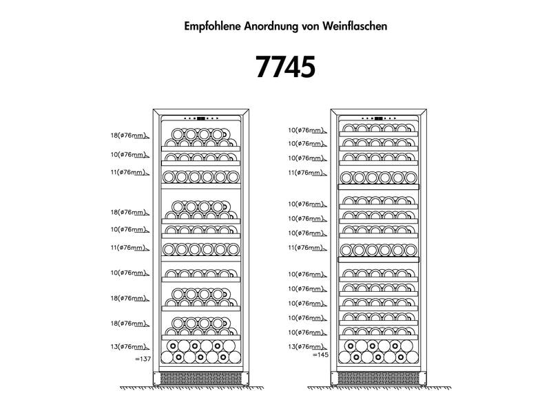 Trisa Weinklimaschrank 7745.0145 Schwarz, Links