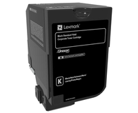 CORPORATE BLACK TONER CARTR Lexmark 74C2SKE, Laser, Lexmark, CS720, CS725, CX725, Black, Europe, Black  MSD