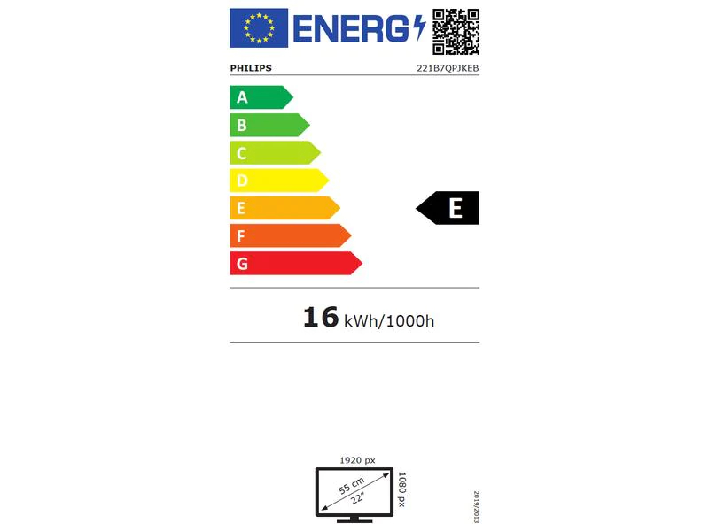 Philips 221B7QPJKEB/00, 21.5 Zoll LED, 1920 x 1080 Pixel Full HD, 16:9, VGA HDMI USB, Schwarz