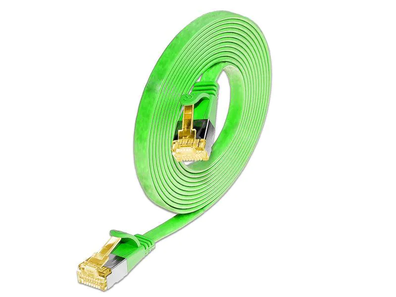 Wirewin Slimpatchkabel Cat 6A, U/FTP, 1m, Grün, Farbe: Grün, Form: Flach, Zusatzfunktionen: Mit Klinkenschutz, Längenaufdruck auf Stecker, Länge: 1 m, Anschlüsse LAN: RJ45 - RJ45, Produkttyp: Slimpatchkabel