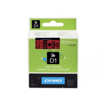 DYMO D1 Schriftbandkassette schwarz/rot, 24 mm x 7 m