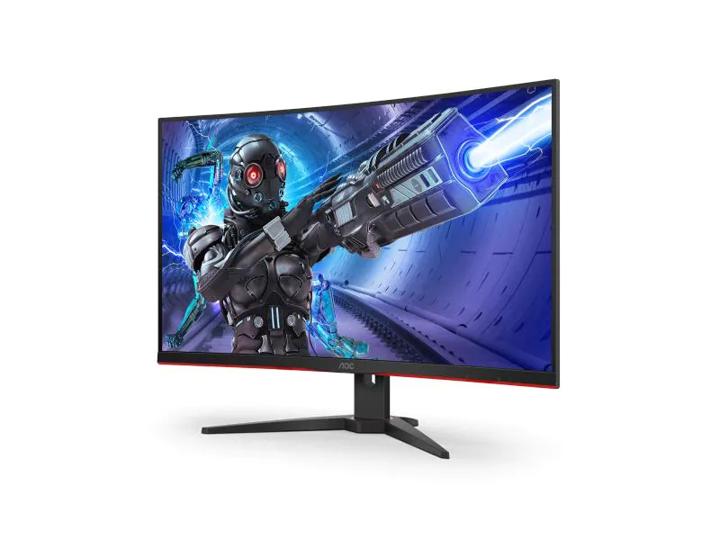 AOC Monitor C32G2ZE/BK, 31.5 Zoll LED, 1920 x 1080 Pixel Full HD, 16:9, HDMI, Schwarz/Rot