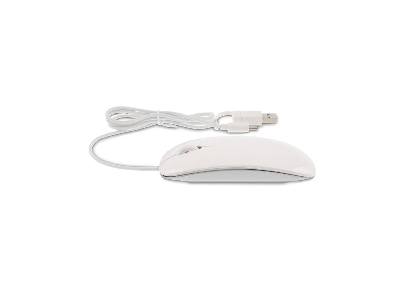 LMP Easy Mouse USB-C, Maus-Typ: Business, Bedienungsseite: Universal, Maus Features: Scrollrad, Farbe: Weiss, Verbindungsart: Verkabelt, Schnittstelle: USB