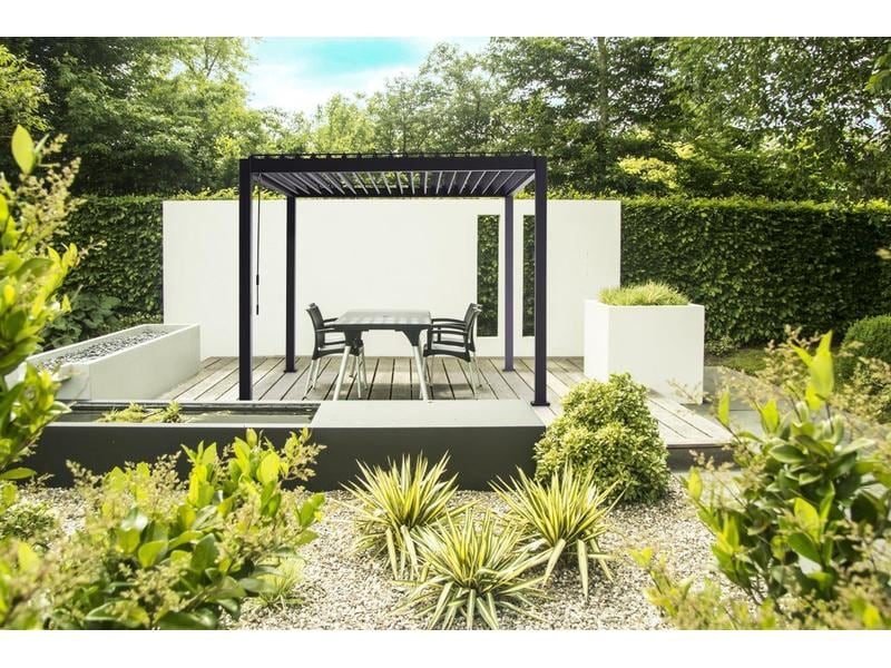 Creative Living Alu-Pergola, Schwarz, 300 x 300 x 250 cm