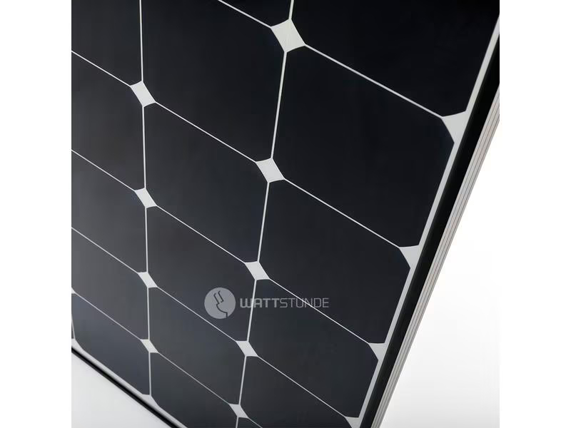 WATTSTUNDE Solarmodul WS125SPS-L Daylight 125 W, Solarpanel Leistung: 125 W, Paneltyp: Flexibel, Rahmen: Schwarz