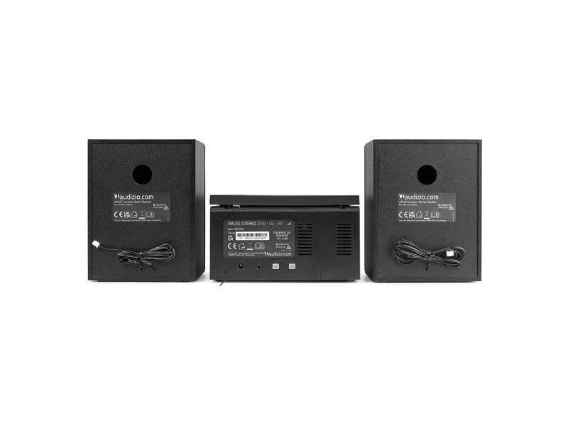 Audizio Micro-HiFi Anlage Arles Schwarz, Radio Tuner: FM, DAB+, Detailfarbe: Schwarz, Lautsprecher Kategorie: Aktiv, Verbindungsmöglichkeiten: 3.5 mm Klinke, Kopfhörer 3.5mm Klinke, USB, Ausstattung: Sleep-Timer, LC-Display, Fernbedienung, USB, FM Radio