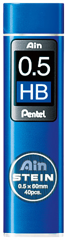 PENTEL Bleistiftmine AINSTEIN 0.5mm C275-HBO schwarz/40 Stück HB