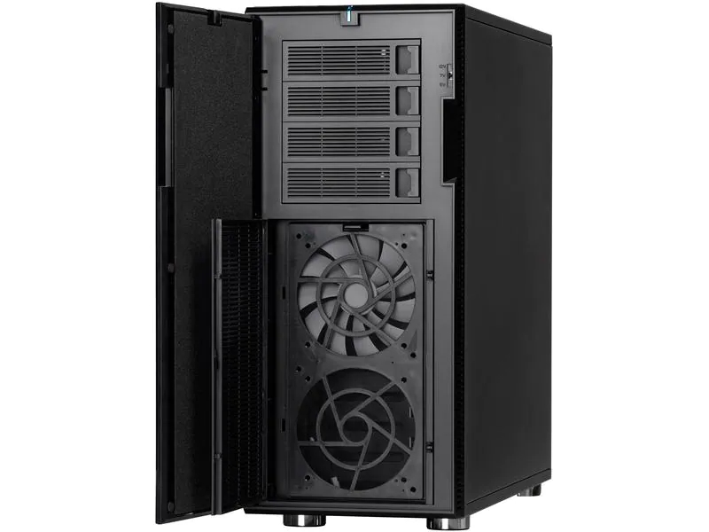 Fractal Design PC-Gehäuse Define XL R2 Schwarz, Unterstützte Mainboards: E-ATX, XL-ATX, ATX, ITX, Micro-ATX, Gehäuse Bauart: Tower, Detailfarbe: Schwarz, Anzahl Lüfterplätze: 7, Sichtfenster: Nein, Netzteil vorinstalliert: Nein