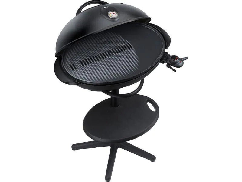 Steba Elektrogrill VG 366 Big Deluxe, Betriebsart: Netzbetrieb, Farbe: Schwarz, Anzahl Brenner: 0 ×, Integriertes Thermometer, Grill Typ: Balkongrill; Tischgrill, Zusatzausstattung: Keine