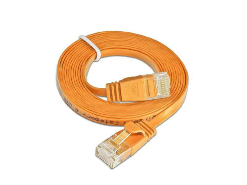 Wirewin Slimpatchkabel Cat 6, UTP, 25 m, Orange, Farbe: Orange, Form: Flach, Zusatzfunktionen: Mit Klinkenschutz, Längenaufdruck auf Stecker, Länge: 25 m, Anschlüsse LAN: RJ45 - RJ45, Produkttyp: Slimpatchkabel