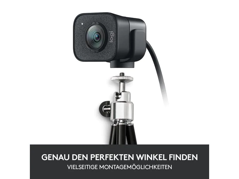 Logitech Webcam StreamCam Grafit, Eingebautes Mikrofon, Schnittstellen: USB Typ C, Webcam Auflösung: 1920 x 1080 (Full HD)