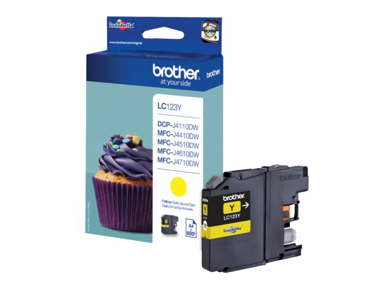 BROTHER Tintenpatrone yellow LC-123Y DCP-J4110DW 600 Seiten