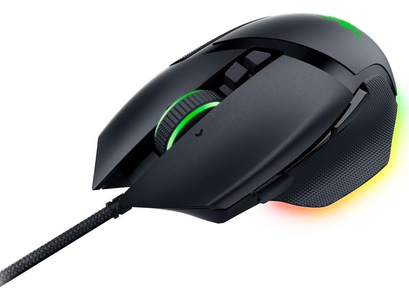 Razer Gaming-Maus Basilisk V3, Maus Features: RGB-Beleuchtung, Hyperschnelles Scrollen, Integrierter Speicher, Programmierbare DPI-Einstellung, Scrollrad, Tilt-Wheel, Seitliche Zusatztasten, Programmierbare Tasten, Umschaltbare DPI-Auflösung, Daumentaste