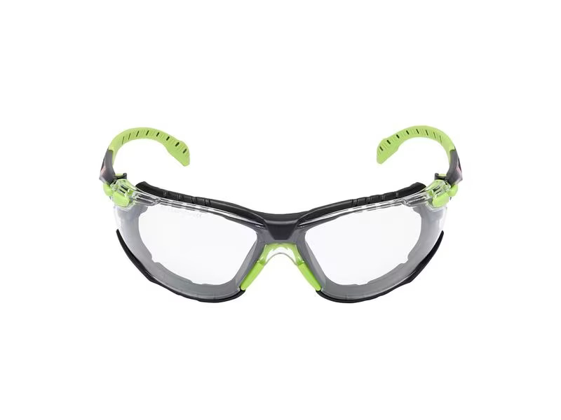 3M Schutzbrille S1CGC1 Transparent, Grössentyp: Normalgrösse, Brillenglasfarbe: Transparent, Farbe: Grün, Grössensystem: EU, Grösse: Standard, Geeignet für Brillenträger: Nein