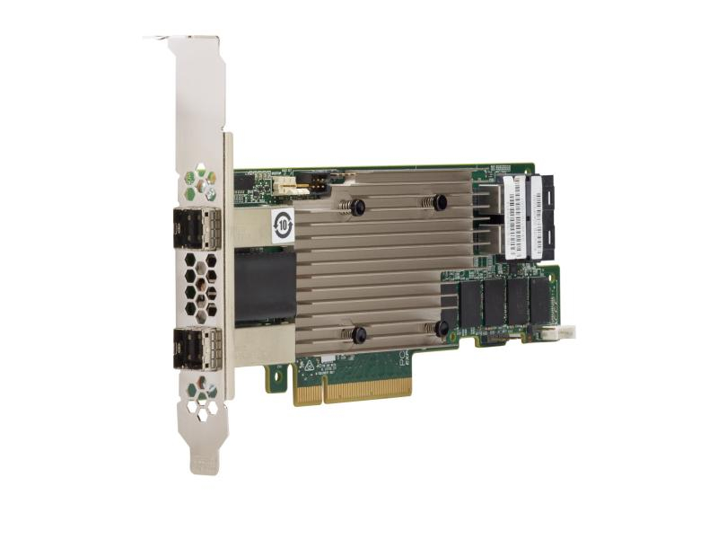 Broadcom RAID-Controller SAS 9480-8I8E, Formfaktor: Low-Profile, Full-Height, Transferrate: 12000 Mbit/s, Anzahl Ports: 4, Schnittstelle Hardware: PCI-Express x8, Anzahl Kanäle: 16, RAID: Ja
