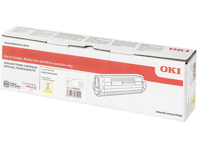 OKI Toner yellow 47095701 C824/834/844 5'000 Seiten