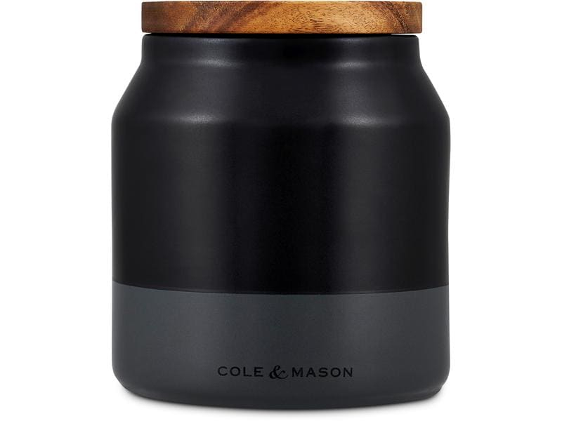 Cole&Mason Vorratsdose Hinxton 0.86 l, Schwarz, Produkttyp: Vorratsdose, Materialtyp: Keramik, Material: Keramik, Detailfarbe: Schwarz, Form: Rund, Verschluss: Deckel