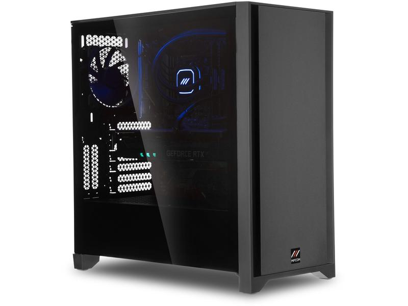 Mifcom Gaming PC Savage RTX 3080 Core i7, Prozessorfamilie: Intel core i7 (12xxx), Speicherkapazität Total: 1500 GB, Verbauter Arbeitsspeicher: 32 GB, Grafikfamilie: Nvidia GeForce RTX, Betriebssystem: Windows 11 Home, Gehäuse Bauart: Tower