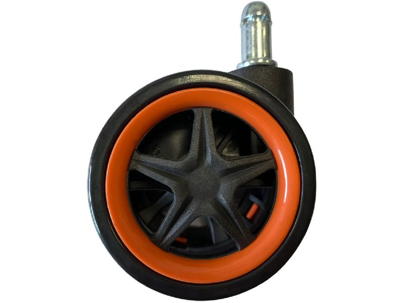 LC-Power Rollen LC-CASTERS-DRIFT 5er Set Orange, Detailfarbe: Orange