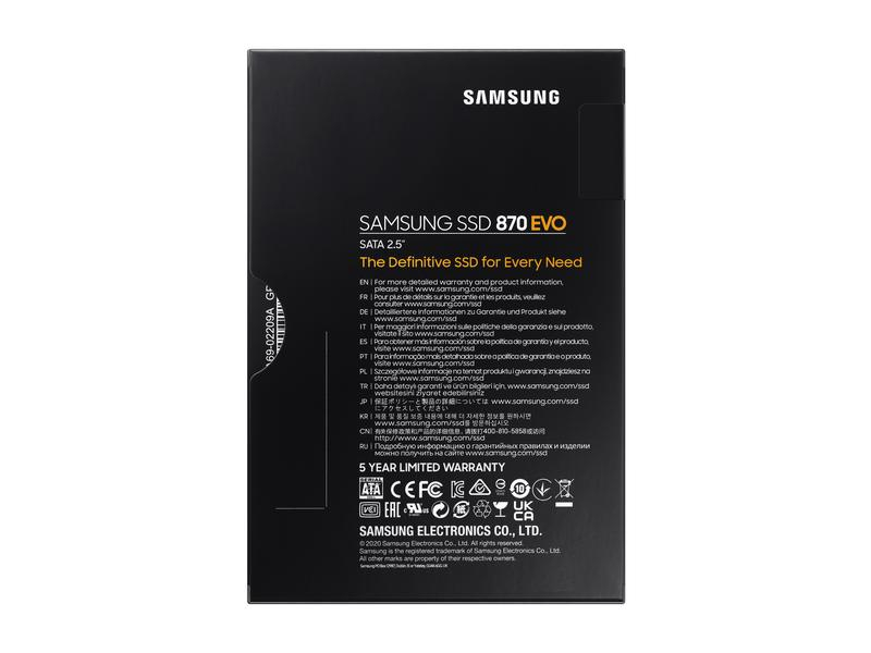 SAMSUNG MEMORY SSD 870 Evo Series 500GB MZ-77E500B/EU SATA III 2.5 V-NAND Basic