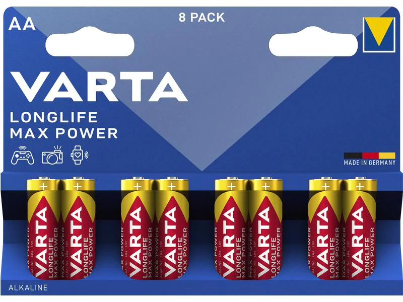 Varta Batterie AA Longlife Max Power 8 Stück