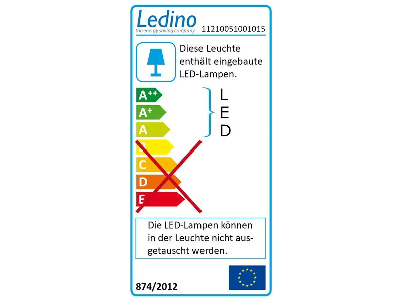 Ledino Einbauleuchte Holstein SWW 5W 2700K, Stahl