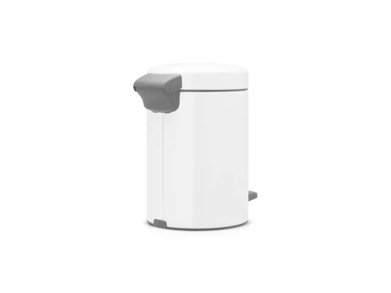 Brabantia Kosmetikeimer NewIcon White 3 l, Anzahl Behälter: 1, Farbe: Weiss, Eimertyp: Kosmetikeimer, Form: Rund, Material: Edelstahl; Kunststoff, Fassungsvermögen: 3 l