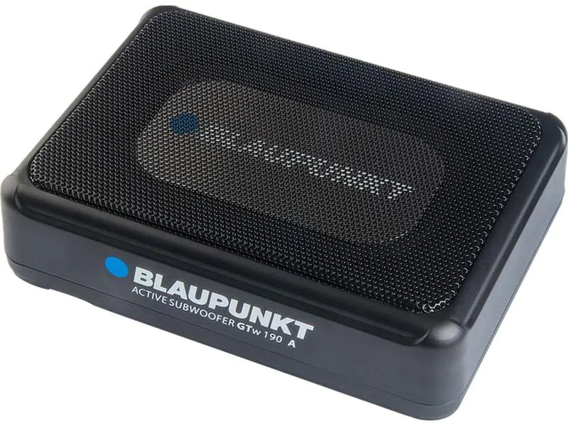 Blaupunkt Subwoofer GTW190 A, Basslautsprecher Durchmesser: 8 ", Subwoofer Typ: Aktiv, Leistung Subwoofer: 150 W, Musikbelastbarkeit: 80 W