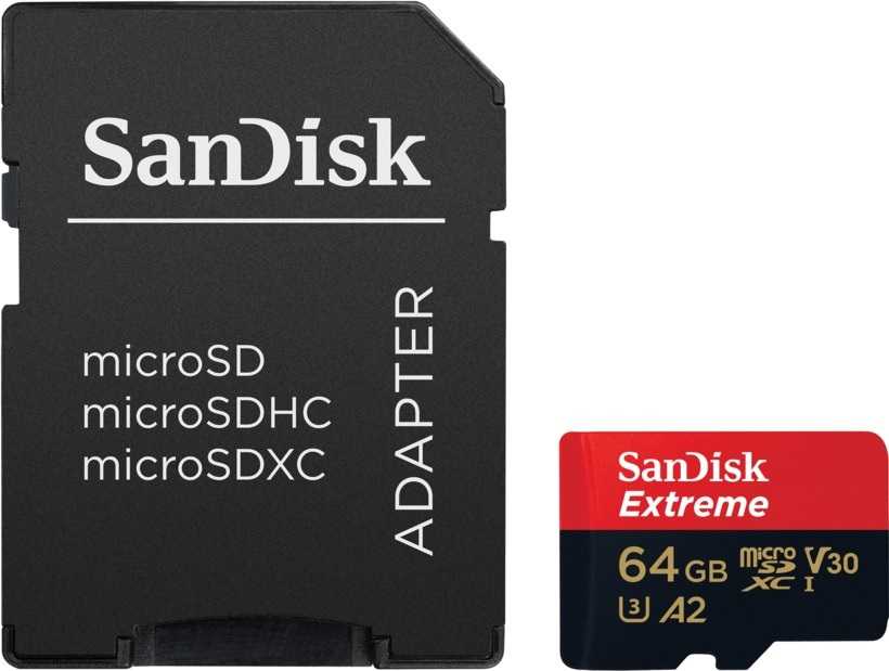 EXTREME PLUS MICROSDXC 64GB+SD ADAPTER 200MB/S 90MB/S A2 C10 V3  NMS NS EXT