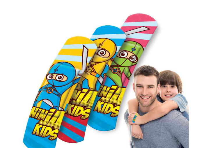 Lifemed Kinder-Pflaster-Strips "Ninjas", 10er