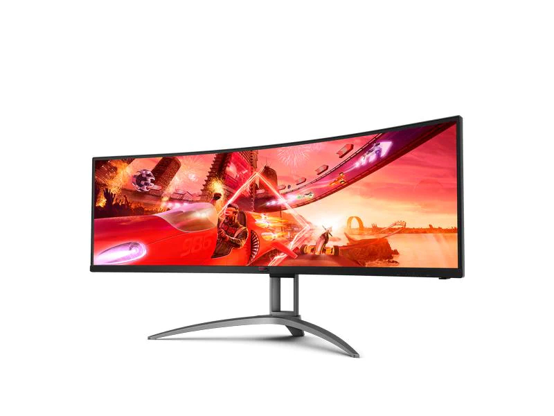 49" VA Curved Gaming Monitor, 5120 x 1440 165Hz, 1x Displayport, 3x HDMI, 3x USB 3.2, USB-C, 4ms, Speakers, 100mm höhenverstellbar