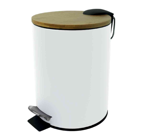 helit Tret-Abfallbehälter "the bamboo", 3 Liter, weiß