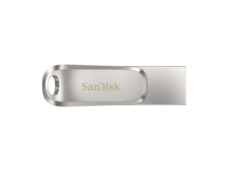 SanDisk USB-Stick Ultra Dual Luxe USB Type-C, 512 GB, Lesen: 150 MB/s, Metall, OTG, Edelstahl