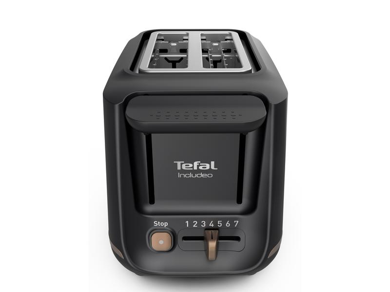 Tefal Toaster Includeo Schwarz, Detailfarbe: Schwarz, Toaster Ausstattung: Sandwich-Zangen, Krümel-Auffangschale, Brotzentrierung, Bräunungsgrad-Einstellung, Toaster Kategorie: Langschlitz Toaster, Toastscheiben: 2 ×