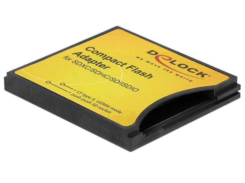 Delock 61590 Compact Flash Adapter für SD / SDHC / SDXC / MMC Speicherkarten,
