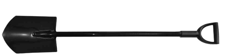 BRÜDER MANNESMANN Metall-Spaten, Länge: 1.180 mm, schwarz