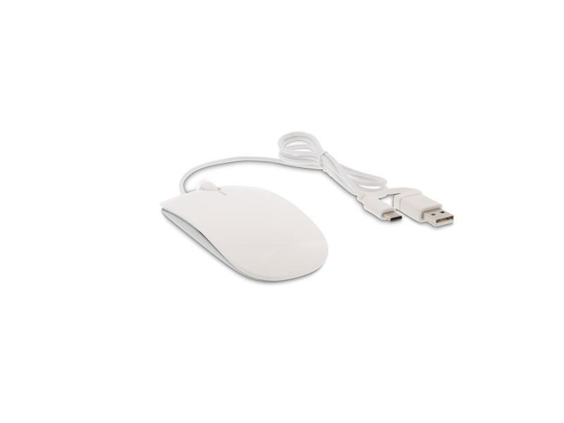 LMP Easy Mouse USB-C, Maus-Typ: Business, Bedienungsseite: Universal, Maus Features: Scrollrad, Farbe: Weiss, Verbindungsart: Verkabelt, Schnittstelle: USB