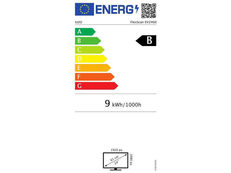 EIZO FlexScan EV2460, 23.8 Zoll LED, 1920 x 1080 Pixel Full HD, 16:9, VGA HDMI USB, Weiss