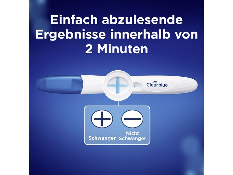 Clearblue Schwangerschaftstest mit verfärbender Spitze