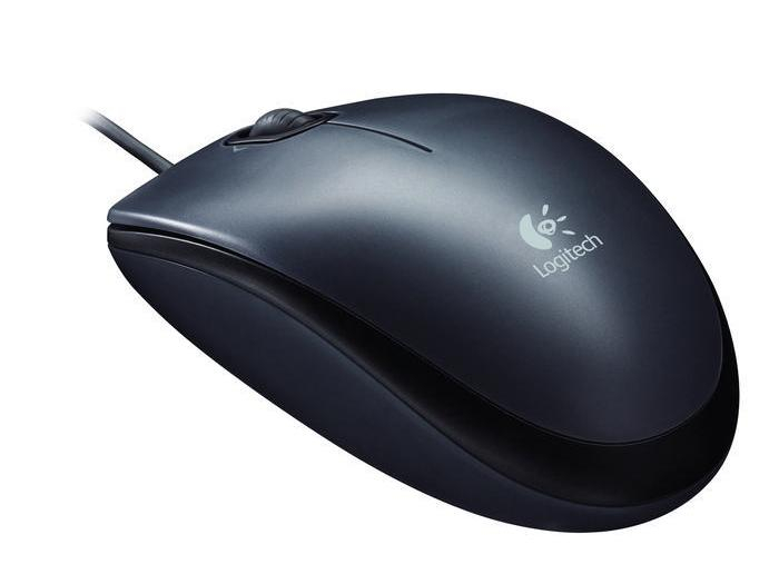 Logitech Optische Maus M100 Grey USB, kabelgebunden